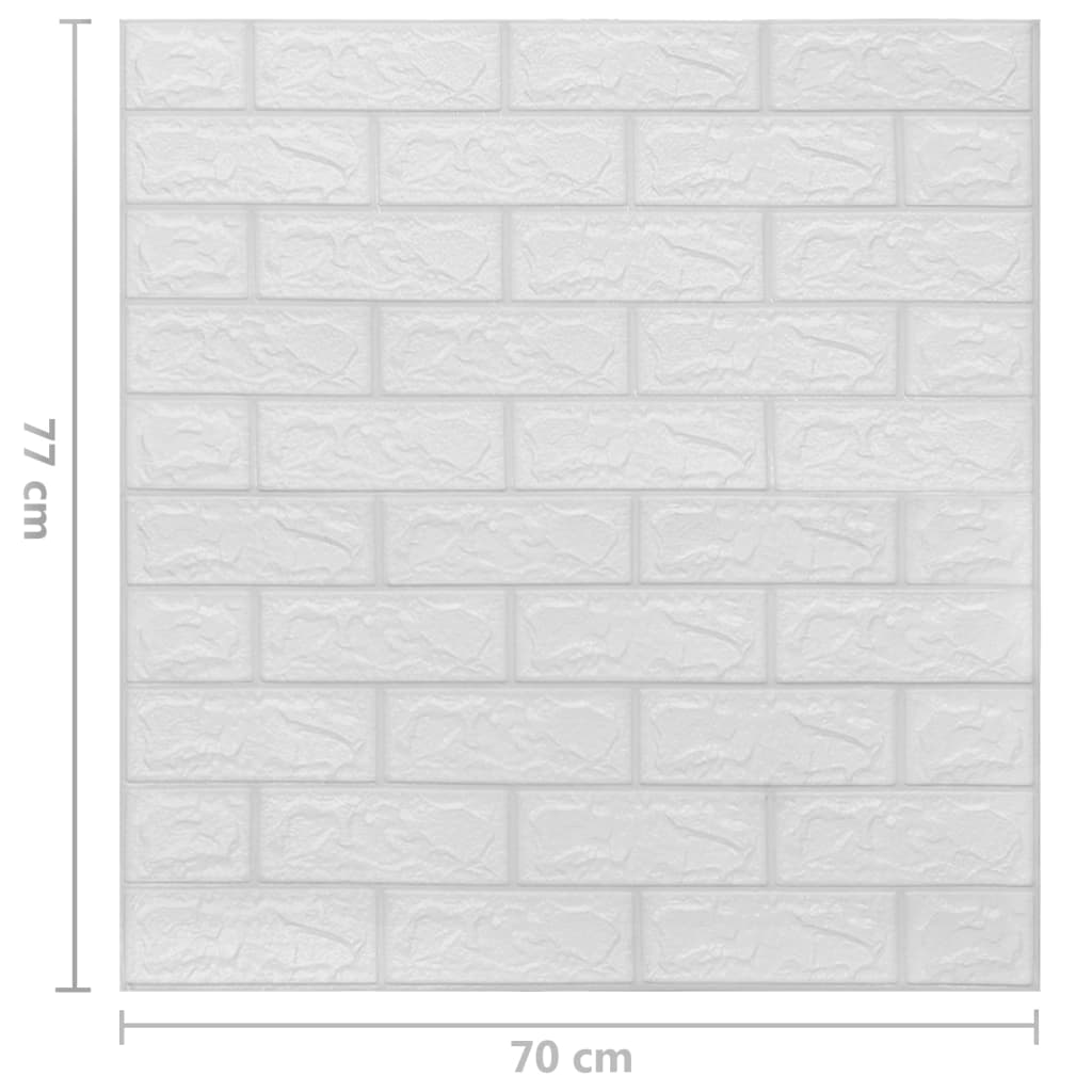 3D-Behang Zelfklevend 20 St Bakstenen Wit