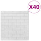 3D-Behang Zelfklevend 40 St Bakstenen Wit