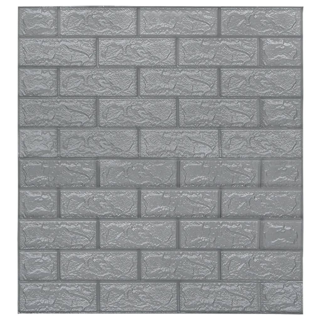 3D-Behang Zelfklevend 10 St Bakstenen Antracietkleurig