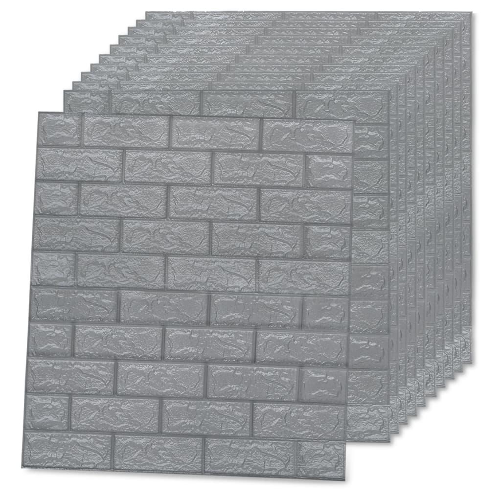3D-Behang Zelfklevend 40 St Bakstenen Antracietkleurig