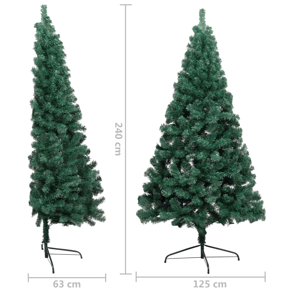 Kunstkerstboom Met Standaard Half 240 Cm Pvc Groen