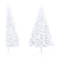 Kunstkerstboom Met Standaard Half 120 Cm Pvc Wit