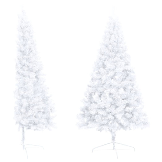 Kunstkerstboom Met Standaard Half 120 Cm Pvc Wit