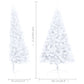 Kunstkerstboom Met Standaard Half 120 Cm Pvc Wit