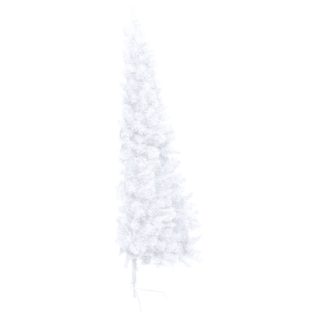 Kunstkerstboom Met Standaard Half 150 Cm Pvc Wit