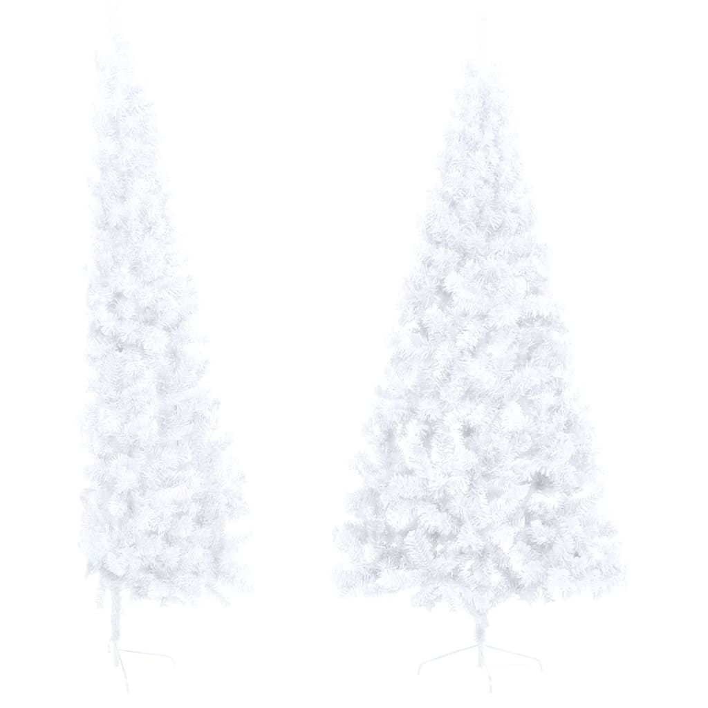 Kunstkerstboom Met Standaard Half 180 Cm Pvc Wit