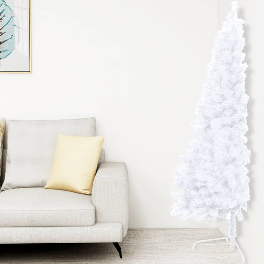 Kunstkerstboom Met Standaard Half 180 Cm Pvc Wit