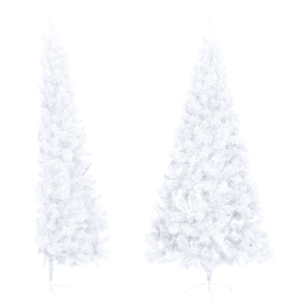 Kunstkerstboom Met Standaard Half 210 Cm Pvc Wit