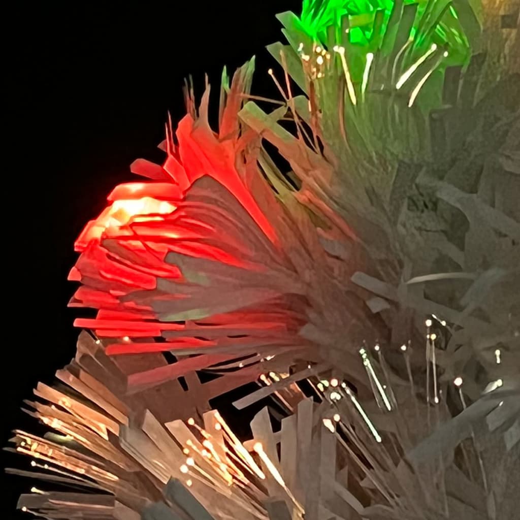 Kunstkerstboom Met Led 64 Cm Glasvezel Wit