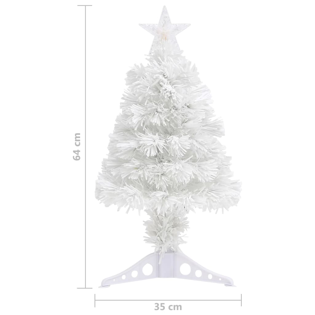 Kunstkerstboom Met Led 64 Cm Glasvezel Wit