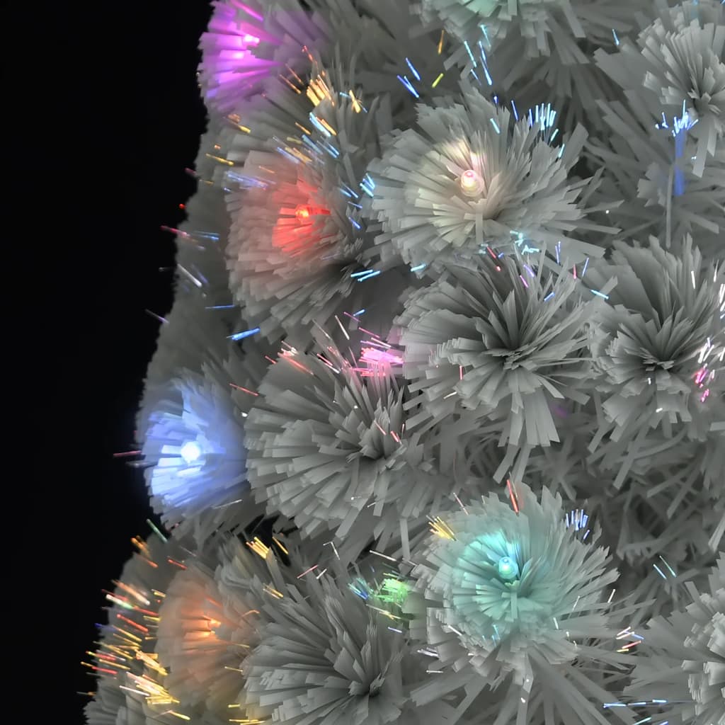 Kunstkerstboom Met Led 120 Cm Glasvezel Wit