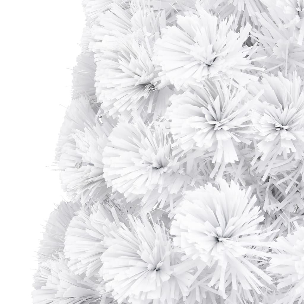 Kunstkerstboom Met Led 120 Cm Glasvezel Wit