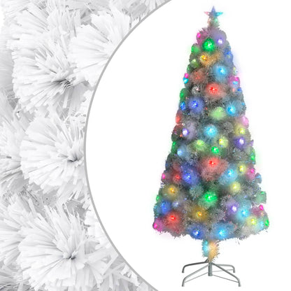 Kunstkerstboom Met Led 150 Cm Glasvezel Wit