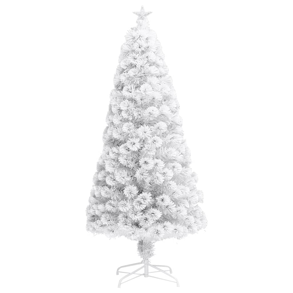 Kunstkerstboom Met Led 150 Cm Glasvezel Wit
