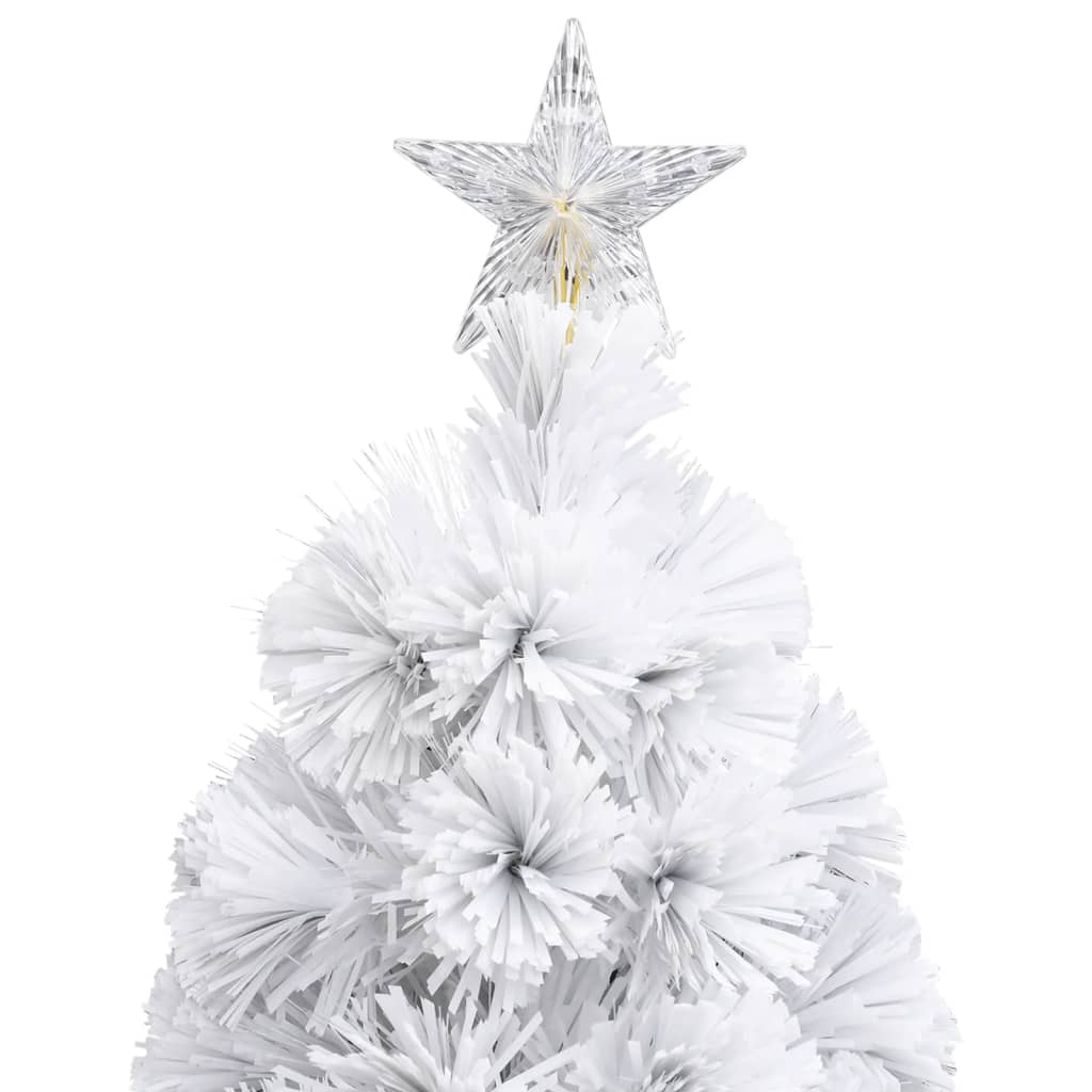 Kunstkerstboom Met Led 150 Cm Glasvezel Wit