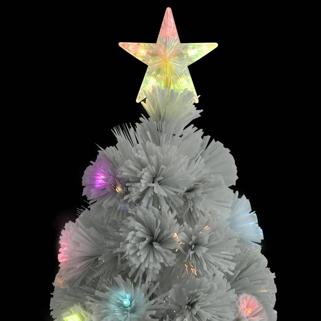 Kunstkerstboom Met Led 180 Cm Glasvezel Wit