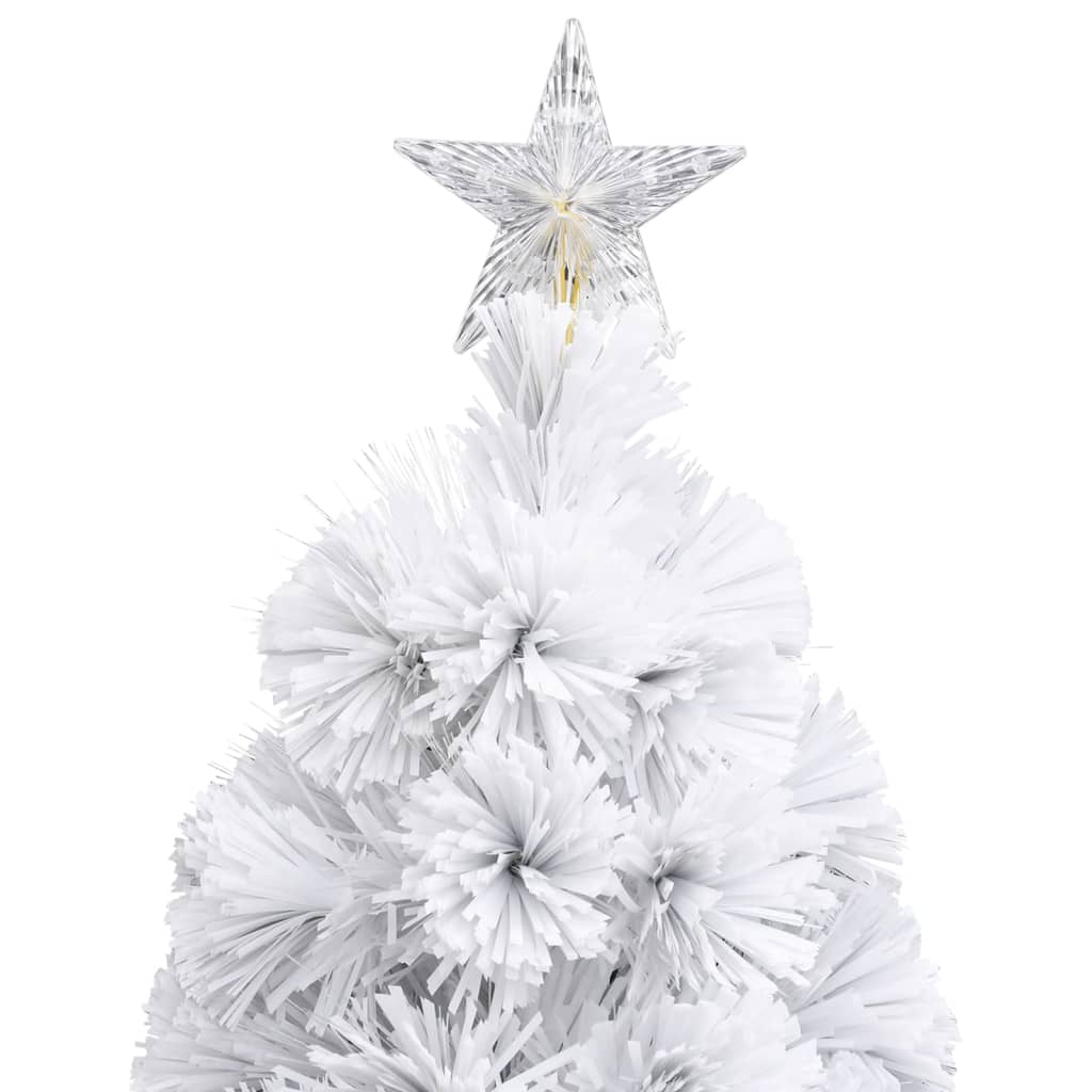 Kunstkerstboom Met Led 180 Cm Glasvezel Wit
