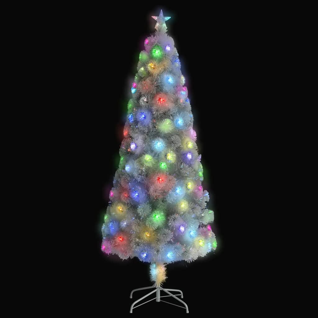 Kunstkerstboom Met Led 210 Cm Glasvezel Wit