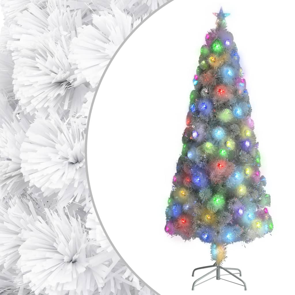 Kunstkerstboom Met Led 240 Cm Glasvezel Wit