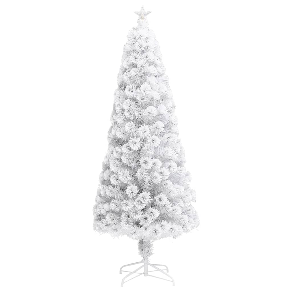Kunstkerstboom Met Led 240 Cm Glasvezel Wit