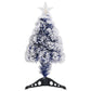 Kunstkerstboom Met Led 64 Cm Glasvezel Wit En Blauw