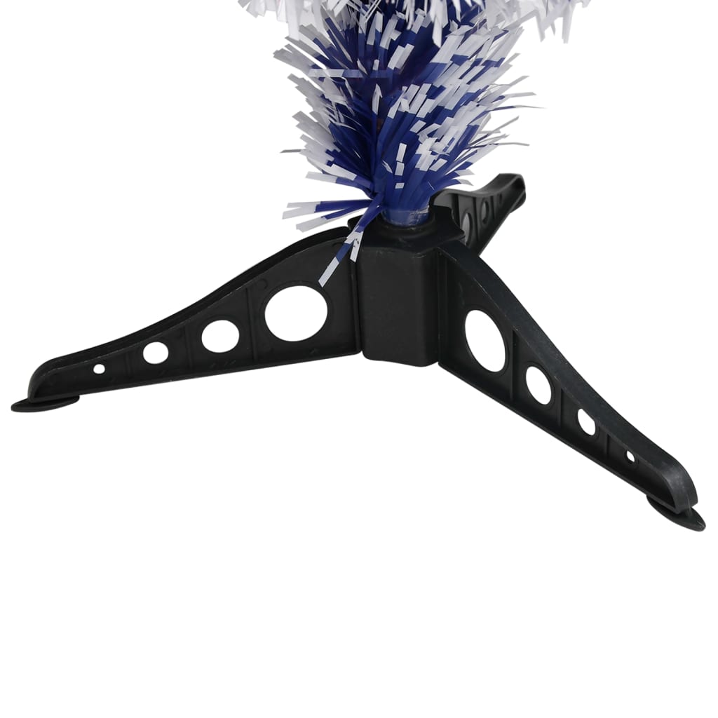 Kunstkerstboom Met Led 64 Cm Glasvezel Wit En Blauw