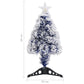 Kunstkerstboom Met Led 64 Cm Glasvezel Wit En Blauw