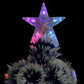 Kunstkerstboom Met Led 120 Cm Glasvezel Wit En Blauw