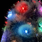 Kunstkerstboom Met Led 150 Cm Glasvezel Wit En Blauw