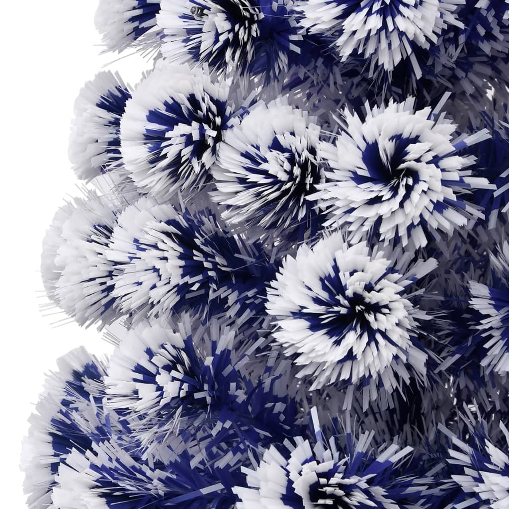 Kunstkerstboom Met Led 150 Cm Glasvezel Wit En Blauw