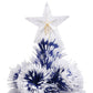 Kunstkerstboom Met Led 150 Cm Glasvezel Wit En Blauw