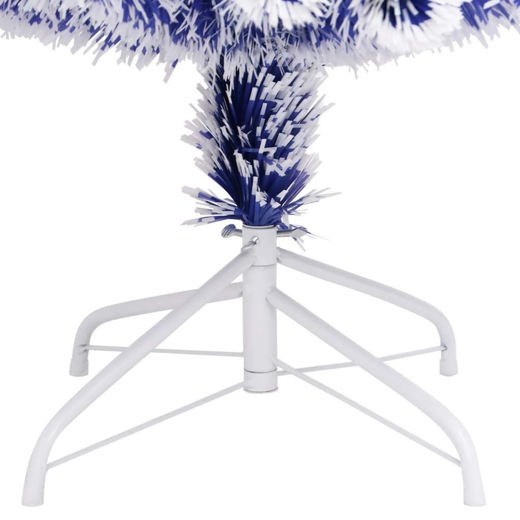 Kunstkerstboom Met Led 150 Cm Glasvezel Wit En Blauw
