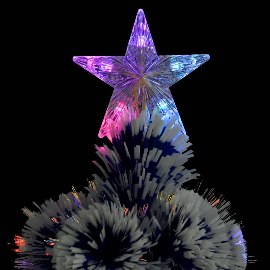 Kunstkerstboom Met Led 240 Cm Glasvezel Wit En Blauw