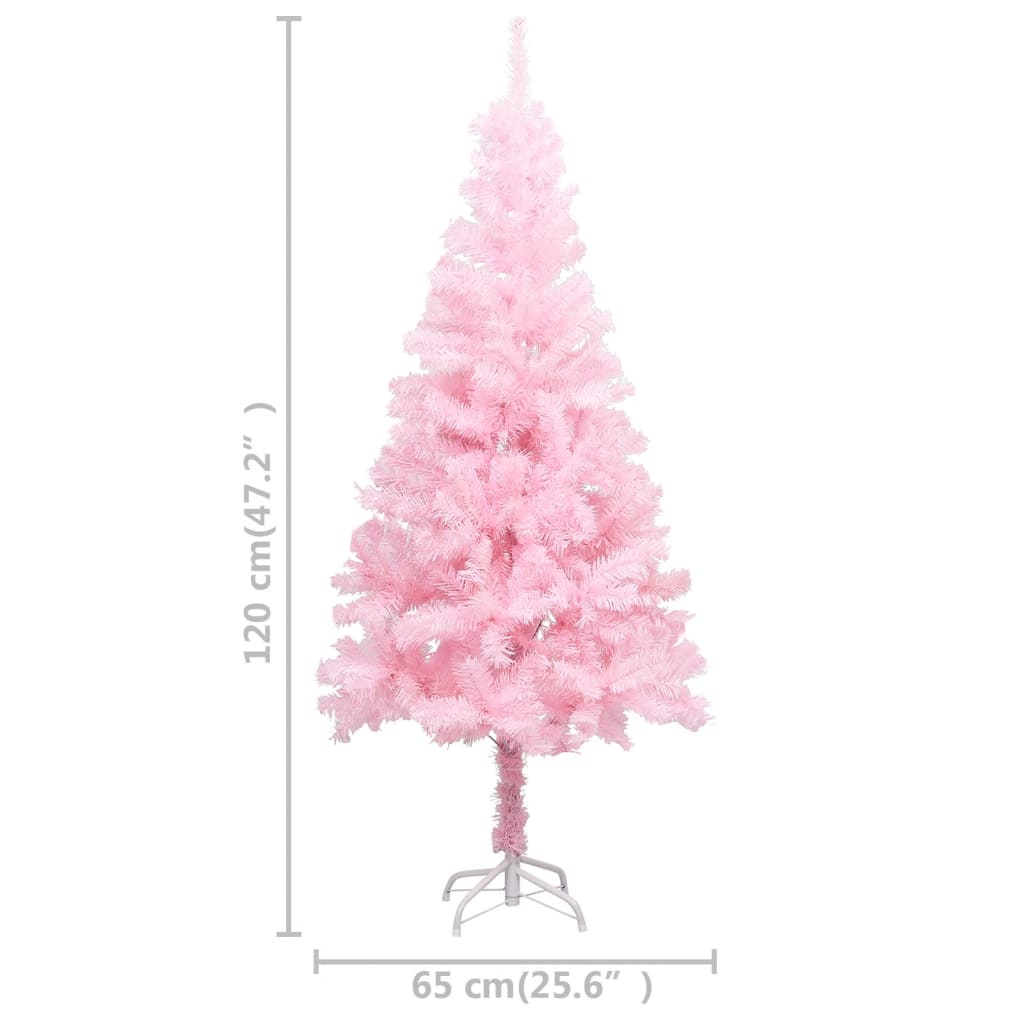 Kunstkerstboom Met Standaard 120 Cm Pvc Roze