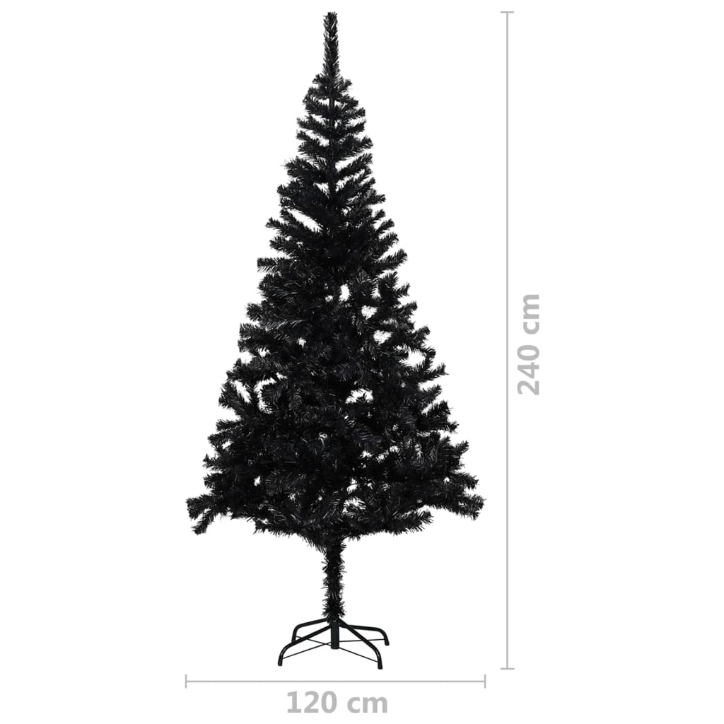 Kunstkerstboom Met Standaard 240 Cm Pvc Zwart