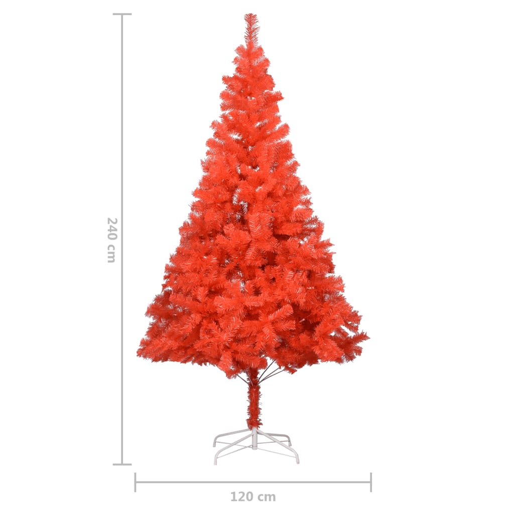 Kunstkerstboom Met Standaard 240 Cm Pvc Rood