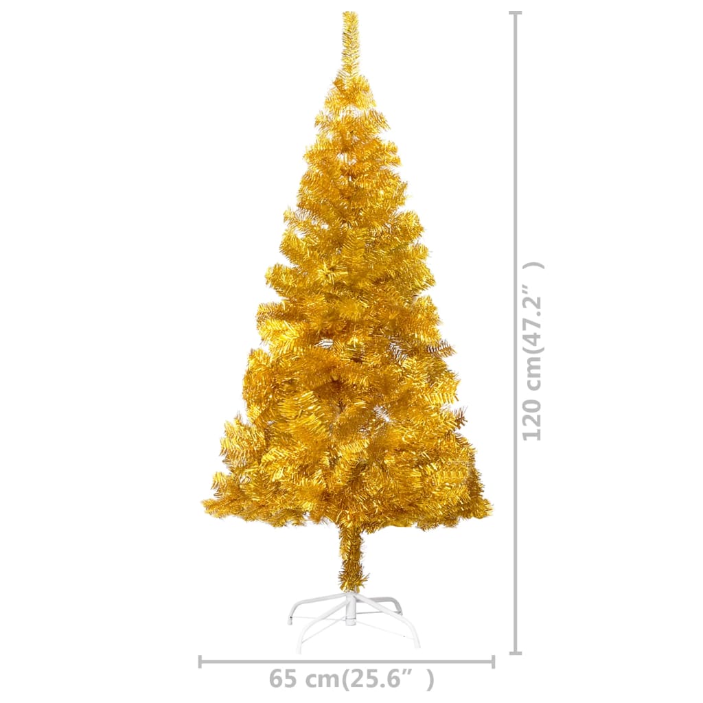 Kunstkerstboom Met Standaard 120 Cm Pet Goudkleurig