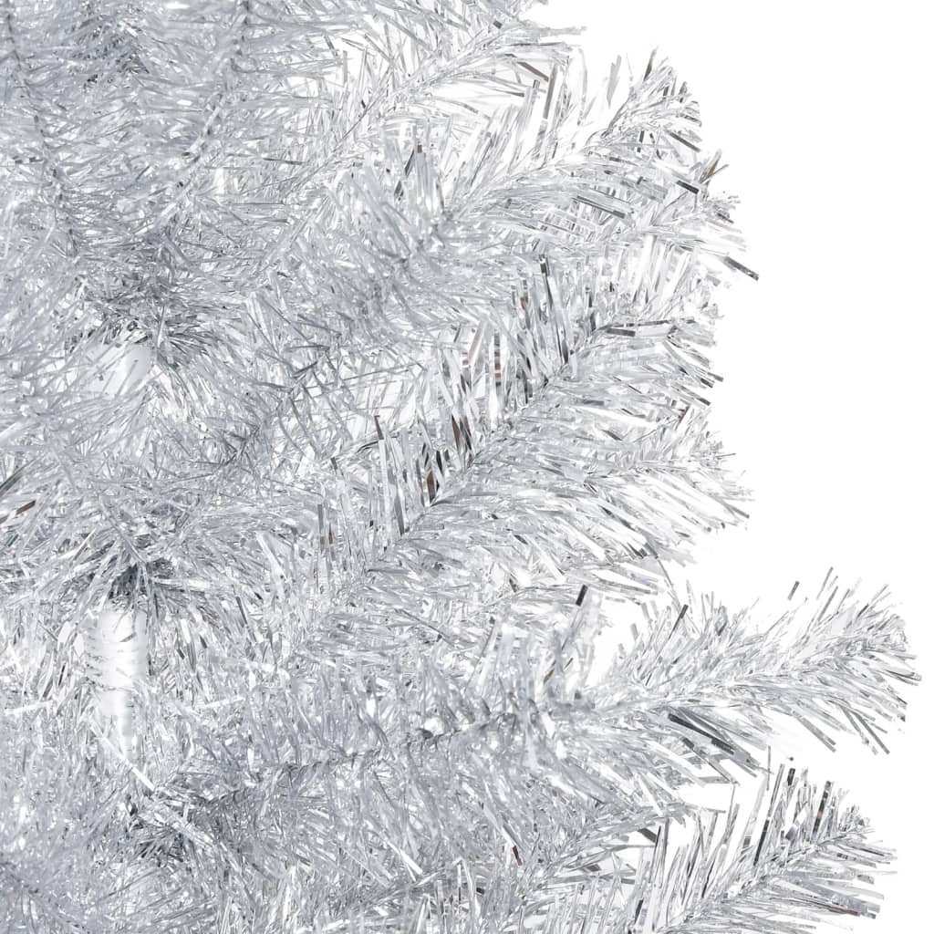 Kunstkerstboom Met Standaard 120 Cm Pet Zilverkleurig