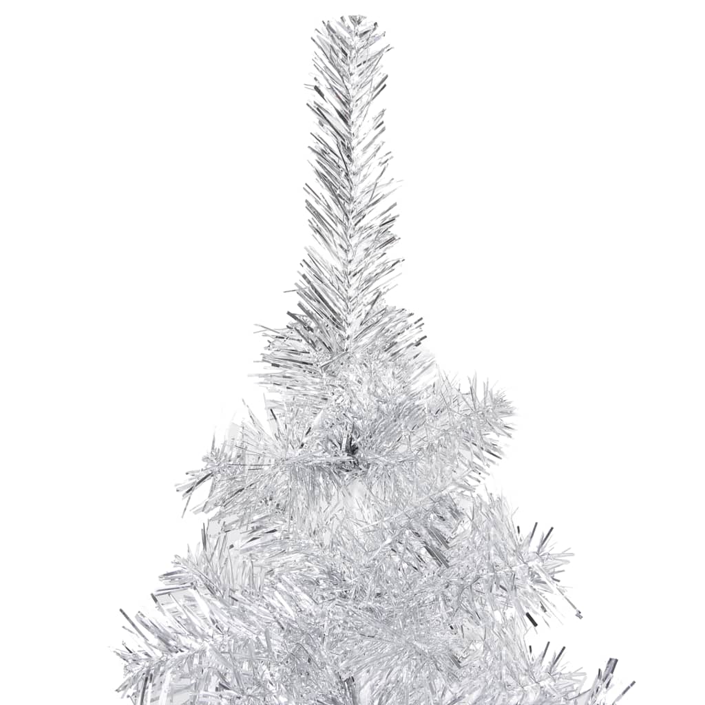 Kunstkerstboom Met Standaard 120 Cm Pet Zilverkleurig