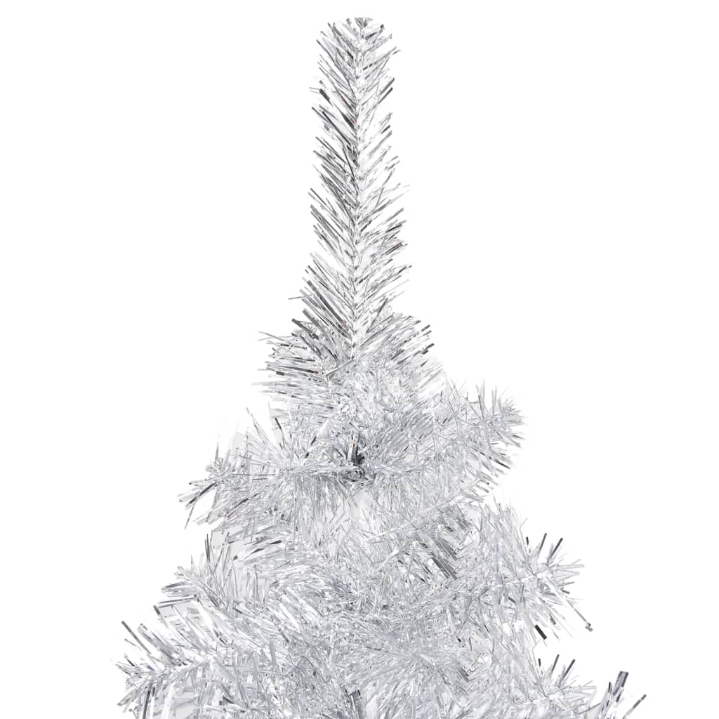 Kunstkerstboom Met Standaard 240 Cm Pet Zilverkleurig