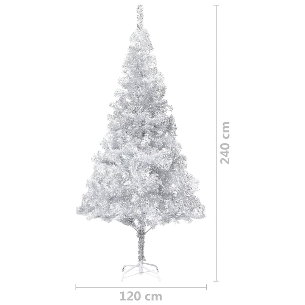 Kunstkerstboom Met Standaard 240 Cm Pet Zilverkleurig