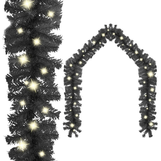 Kerstslinger Met Led-Lampjes 10 M Zwart