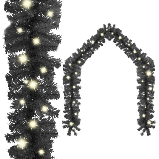 Kerstslinger Met Led-Lampjes 20 M Zwart