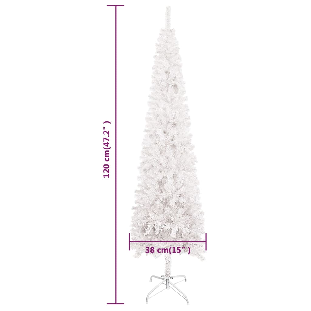 Kerstboom Smal 120 Cm Wit