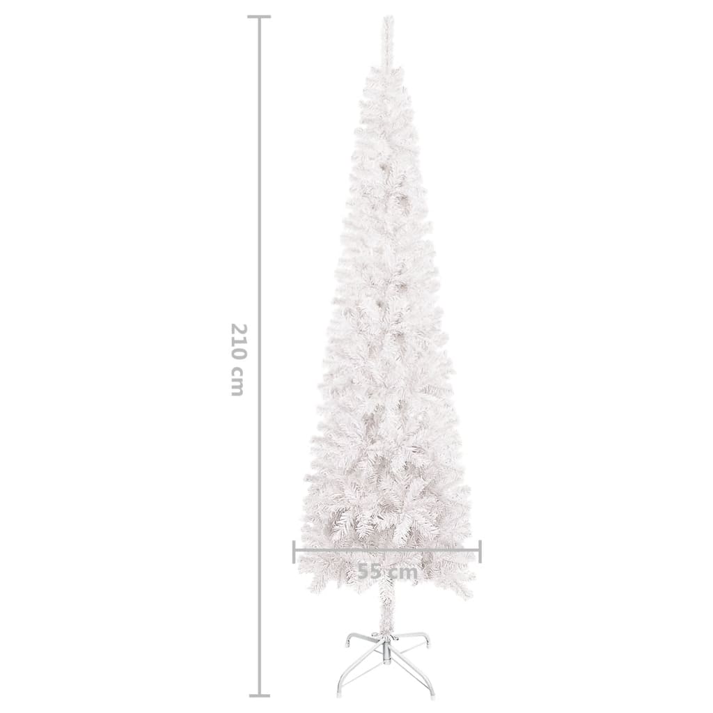 Kerstboom Smal 210 Cm Wit