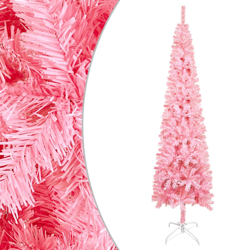 Kerstboom Smal 210 Cm Roze