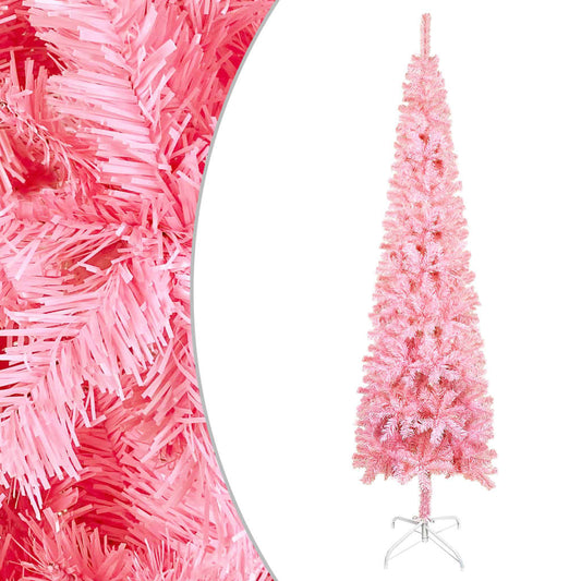 Kerstboom Smal 240 Cm Roze
