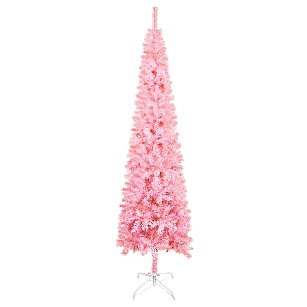Kerstboom Smal 240 Cm Roze