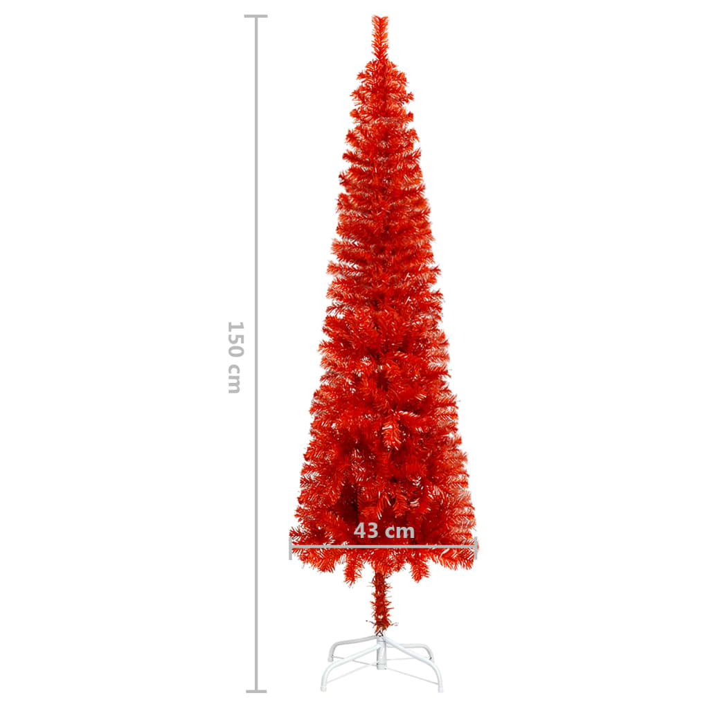 Kerstboom Smal 150 Cm Rood