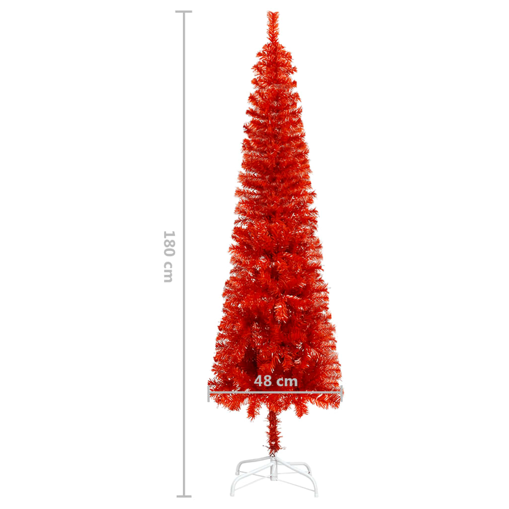 Kerstboom Smal 180 Cm Rood